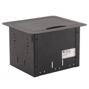 Kramer Table Mount Modular Multi-connection Box With Tilt-up Lid (black Sand-blasted Anodized Aluminum Top)