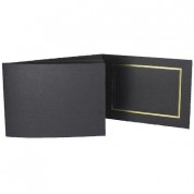 Collector's Gallery Classic Black Folder With Gold Foil Window Border (horizontal 6 X 4