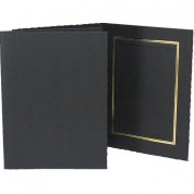 Collector's Gallery Classic Black Folder With Gold Foil Window Border (vertical 8 X 10