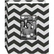 Pioneer Photo Albums 1up Chevron Designer Fabric Mini Album (black)