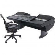 Argosy G22 Desk For Avid S3 Workstation With Dual 9 Ru Racks (black Finish, Gunmetal Gray Legs)