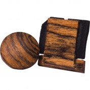 Artisan Obscura Soft Shutter Release & Hot Shoe Cover Set (large Convex, Threaded, Bocote Wood)