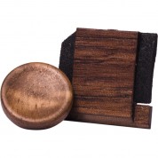 Artisan Obscura Soft Shutter Release & Hot Shoe Cover Set (small Concave, Threaded, Walnut Wood)