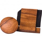 Artisan Obscura Soft Shutter Release & Hot Shoe Cover Set (small Convex, Threaded, Wild Olive Wood)