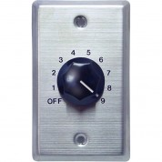 Speco Technologies Wat50 50w Wall-mount Volume Control (silver Plate, Black Knob)