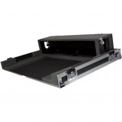 Prox Heavy-duty Flight Case With Doghouse And Wheels For Yamaha Tf3 Studio Mixer Console (silver On Black)