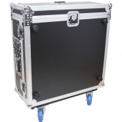 Prox Heavy-duty Flight Case With Doghouse And Wheels For Yamaha Tf3 Studio Mixer Console (silver On Black)