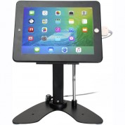 Cta Digital Dual Security Kiosk Stand With Locking Case And Cable For Select Apple Ipads (black)