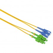 Camplex Duplex Apc Sc To Upc Sc Singlemode 9u/125u Fiber Optic Patch Cable (9.8', Yellow)