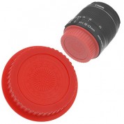 Fotodiox Designer Rear Lens Cap For Canon Eos Ef & Ef-s-mount Lenses (red)