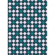 Westcott Diamond Plaid Art Canvas Backdrop With Grommets (5 X 7', Turquoise)