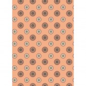 Westcott Ditsy Daisy Art Canvas Backdrop With Grommets (5 X 7', Orange)