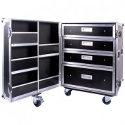 Deejay Led Fly Drive Utility And Storage Case With Drawers & Compartments (black)