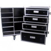 Deejay Led Fly Drive Utility And Storage Case With Drawers & Compartments (black)