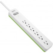 Apc Essential Surgearrest 6-outlet Surge Protector (6', White, 120v)