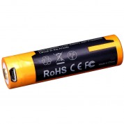 Fenix Flashlight 14500 Lithium-ion Battery With Micro-usb Charging Port (1.5v, 1600mah)