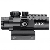 Barska 3x32mm Ir Ar-x Prism Scope (ar-x Mil-dot Red-green Illuminated Reticle, Matte Black)