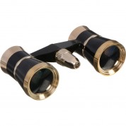 Lascala Optics 3x25 Othello Opera Glasses With Red Flashlight (black & Gold)