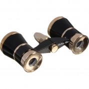 Lascala Optics 3x25 Othello Opera Glasses With Red Flashlight (black & Gold)