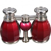 Lascala Optics 4x30 Hamlet Opera Glasses (burgundy & Silver)