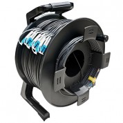 Tactical Fiber Systems Duratac Armored Sm Tactical Fiber Cable & Reel With 12 Lc Connectors (1500')