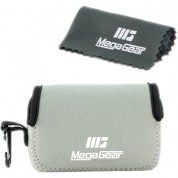 Megagear Ultralight Neoprene Camera Case With Carabiner For Canon Powershot Sx620 Hs (gray)