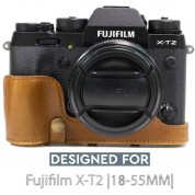 Megagear Ever Ready Camera Case For Fujifilm X-t2 With 18-55mm Lens (light Brown)