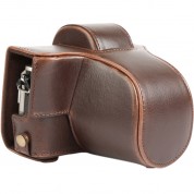 Megagear Mg918 Ever Ready Leather Case With Bottom Opening For Olympus Pen E-pl8 (dark Brown)