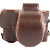 Megagear Mg918 Ever Ready Leather Case With Bottom Opening For Olympus Pen E-pl8 (dark Brown)