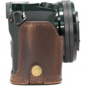 Megagear Ever Ready Leather Half-bottom Camera Case For Sony Alpha A6300/a6000 (dark Brown)