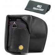 Megagear Mg987 Ever Ready Leather Case With Bottom Opening For Sony A5100 Ilce-5100 (black)