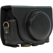 Megagear Ever Ready Pu Leather Camera Case And Strap For Sony Cyber-shot Dsc-wx500 (black)