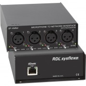 Rdl Four Xlr Female Microphone Inputs To Rj45 Network Interface