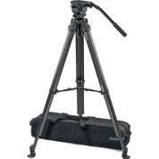 Vinten System Vision Blue3 Head With Flowtech 75 Carbon Fiber Tripod, Mid-level Spreader, And Rubber Feet