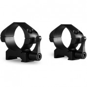 Hawke Sport Optics Precision Steel Weaver Ring Mounts (30mm, Steel, Medium, 2-pack, Matte Black)