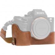 Megagear Ever Ready Leather Half Case And Strap For Sony A7s Ii, A7r Ii & A7 Ii (dark Brown)