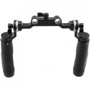 Camvate Black Leather Handle Shoulder Mount Rig With 15mm Double-rod Clamp