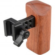 Camvate Wooden Handgrip With Quick Release Clamp For Select Dslrs (right Hand)