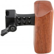 Camvate Wooden Handgrip With Quick Release Clamp For Select Dslrs (right Hand)