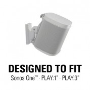 Sanus Wswm21 Wireless Speaker Wall Mount For The Sonos One, Play:1, & Play:3 (white, Single)