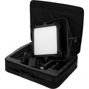 Fotodiox Pro Factor 1x1 V-2000asvl Bi-color Kit With Grid And Travel Case