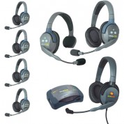 Eartec Hub715mxdeu Ultralite 7-person Hub Intercom System With Max 4g Double Headset (eu)