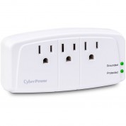 Cyberpower Essential 3-outlet Wall Tap Surge Protector (900 J, White)