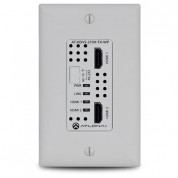 Atlona 4k Uhd 2x1 Hdbaset Wall Plate Switcher With Dual Hdmi Inputs