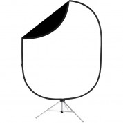 Savage Black/white Collapsible 6 X 7' Backdrop With 8' Stand