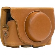 Megagear Ever Ready Leather Camera Case For Sony Cyber-shot Dsc-hx90v Or Dsc-hx80b (dark Brown)