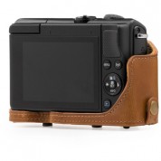 Megagear Ever Ready Pu Leather Case With Strap For Canon M100 With 15-45mm (light Brown)