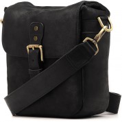 Megagear Leather Camera Messenger Bag (black)