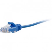 C2g Rj45 Male To Rj45 Male Slim Cat 6 Patch Cable (10', Blue)