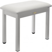 Auray Pbm-fw Metal Frame Piano Bench (white)